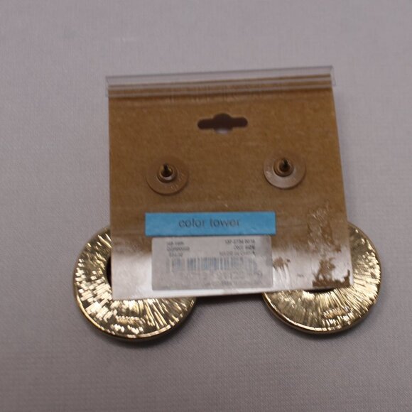 NWT Monet Pearl and Herringbone Loop Earrings - Picture 3 of 6